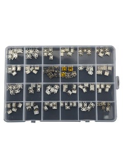 Buy 120-Piece Micro USB Charging Connector Pin Female SMT Socket Jack Set With Box Silver in Saudi Arabia