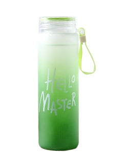 Buy Hello Master Borosilicate Glass Water Bottle With Nylon Sleeve Green 500ml in Egypt