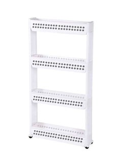 Buy 4-Tier Storage Rack White 54.5x13x72.5cm in Egypt