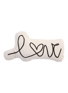 Buy Letter Love Canvas Fabric Cushion For Decoration in UAE