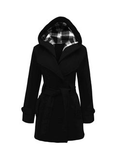 Buy Shasshka Cotton Fiber Coat Black in Saudi Arabia