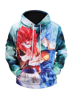 Buy 3D Dragon Ball Z Printed Hoodie Multicolour in UAE