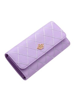 Buy Multifunctional Leather Wallet Light Purple in Saudi Arabia