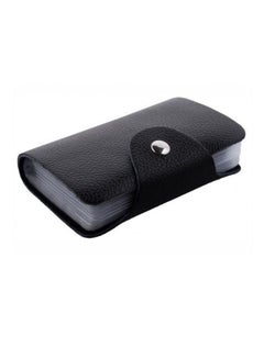 Buy Leather Card And ID Case Black in UAE