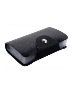 Buy Leather Card And ID Case Black in Saudi Arabia