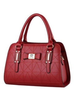 Buy Pu Leather Shoulder Bag Red in Saudi Arabia