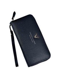 Buy Preppy Style Color Block Long Sweet Retro Wallet Black in Saudi Arabia