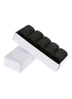 Buy Set Of 5 Breathable Thin Deodorization Socks Black in UAE