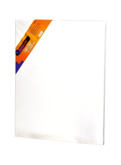 Buy Stretched Back Stapled Canvas,40x50cm White in UAE