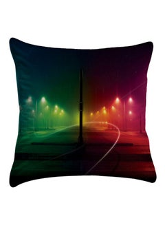 Buy Park Printed Pillow Cover polyester Black/Red/Green 40x40cm in Egypt