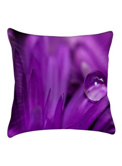 Buy Dew Drop Printed Pillow Cover polyester Purple 40x40cm in Egypt