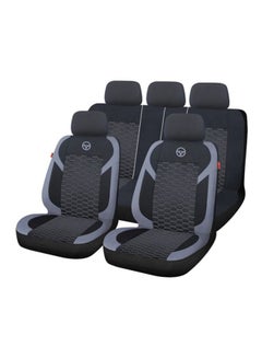 Buy 5-Piece Embroidered Leather Car Seat Cover Set in Saudi Arabia