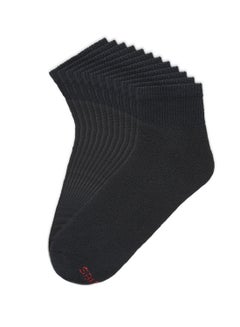 Buy 6 Pack Cushion Ankle Socks Black in UAE