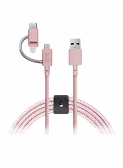 Buy Belt 3-In-1 Data Sync Charging Cable Rose in UAE