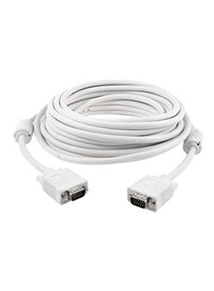 Buy Male To Male VGA Cable 5meter White in Saudi Arabia