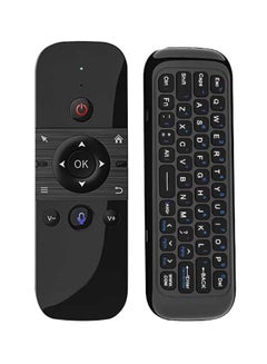 Buy 6-Axis Motion Backlight IR Air Mouse Wireless Keyboard Voice Remote Control Black in UAE