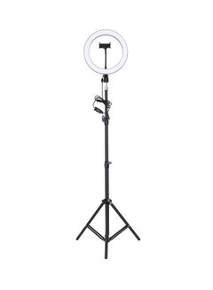 اشتري Aluminum Alloy Photography LED Selfie Ring Light With Stand Tripod Black/White في مصر