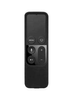 Buy Silicone Protective Case For Apple TV 4 Remote Control Black in Saudi Arabia