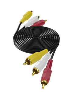 Buy 3RCA To 3RCA AV Cable Black/Red/White in UAE