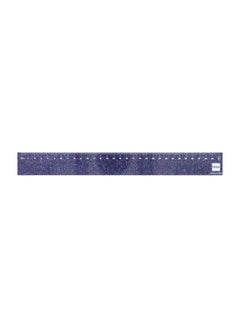 Buy Plastic Glitter Ruler Navy in UAE