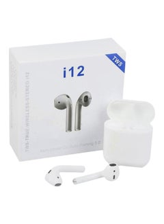 Buy i12 TWS Bluetooth In-Ear Earphones With Charging Case White in Saudi Arabia