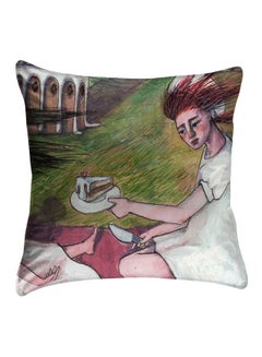 Buy Polyester Printed  Cushion Cover polyester Multicolour 40x40cm in Egypt