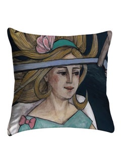 Buy Girl Printed  Cushion Cover polyester Multicolour 40x40cm in Egypt