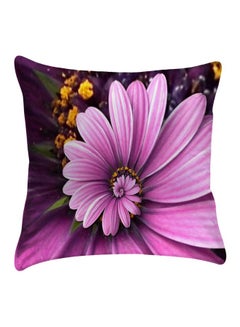 Buy Printed  Cushion Cover Pink/Yellow/Purple polyester Pink/Yellow/Purple 40x40cm in Egypt