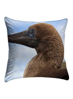 Buy Printed  Cushion Cover Brown/Blue/White polyester Brown/Blue/White 40x40cm in Egypt