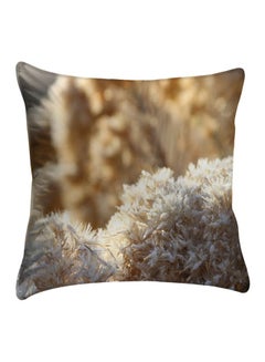 Buy Printed Pillow Cover polyester Beige/White 40x40cm in Egypt