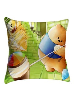 Buy Cartoon Printed Decorative Cushion Cover polyester Multicolour 40x40cm in Egypt