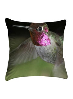 Buy Polyester Decorative  Cushion Cover Green/Pink/Black polyester Green/Pink/Black 40x40cm in Egypt