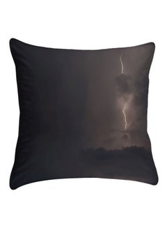 Buy Polyester Decorative  Cushion Cover Black Polyester Black 40x40cm in Egypt