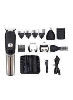 Buy 6-In-1 Rechargable Multifunctional Hair Trimmer Black/Silver 24.5cm in UAE