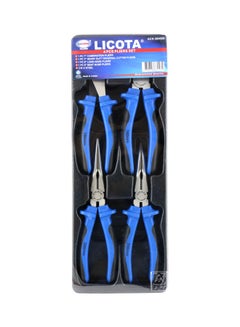 Buy 4-Piece Plier Set Silver/Blue/Black in UAE