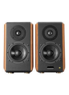 Buy S1000MKII Audiophile Active Bookshelf 2.0 Speakers - 120w Speakers Bluetooth 5.0 with aptX HD - Optical Input - S1000MK2 Powered Near-Field Monitor Speaker with Class D Amp S1000MKII Brown/Black in UAE
