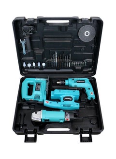 Buy Electric Drill Kit Set Blue/Black in UAE