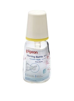 Buy Glass Nursing Feeding Bottle, 120ml - Clear/White in UAE