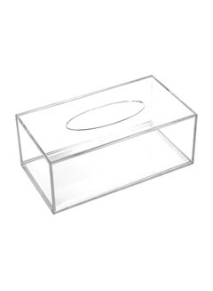 Buy Acrylic Tissue Holder Box Clear 22x12x9centimeter in Saudi Arabia