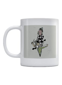 Buy Palestine My Home Printed Ceramic Coffee Mug White/Grey/Black 350ml in UAE