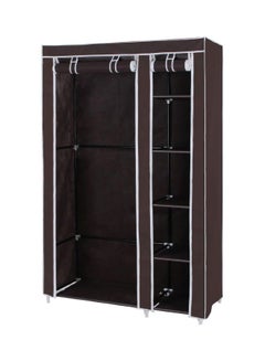 Buy Portable Fabric Wardrobe Brown 110x175x45centimeter in Saudi Arabia