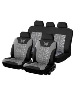 Buy 3-Piece Butterfly Pattern Embroidery Car Seat Cover Set in Saudi Arabia