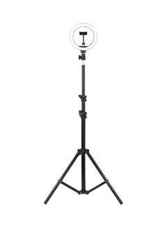 Buy Selfie Ring Light With Tripod Stand And Phone Holder Black in UAE