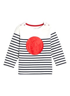 Buy Infant Boys Striped T-Shirt Blue/White in Saudi Arabia