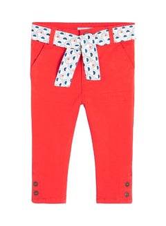 Buy Infant Girls Solid Pants Red in Saudi Arabia