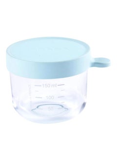 Buy Conservation Glass Jar - Clear/Blue in UAE