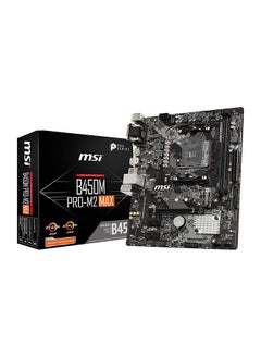 Buy Msi Pro B450M Pro-M2 Max Am4 Amd B450 Sata 6Gb/S Micro Atx Motherboard Black in UAE