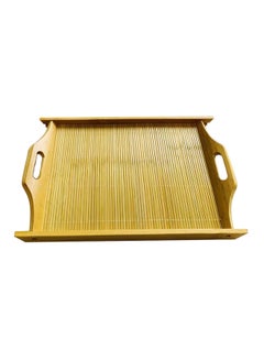 Buy Harmony Serving Tray Brown 29x25x5cm in UAE