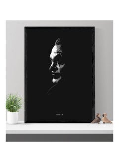 Buy Joker Poster With Frame Black/Grey/White 30x40centimeter in UAE