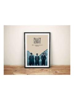 اشتري Peaky Blinders Framed Poster Multicolour 50x40centimeter في الامارات